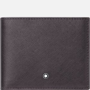 Questa è l'immagine del portafoglio montblanc a 6 scomparti saffiano grigio