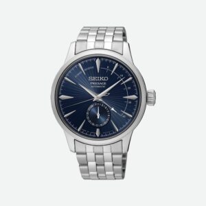 Immagine frontale orologio seiko presage quadrante blu