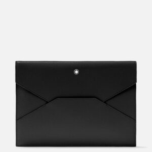 Questa è l'immagine frontale della pochette envelope sartorial nero di montblanc