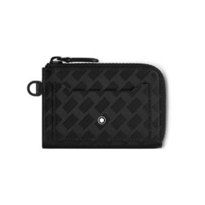 Questa immagine rappresenta un portachiavi 4 scomparti di colore nero