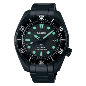 Questa è l'immagine frontale dell'orologio seiko prospex night vision in edizione limitata a 3500 pezzi