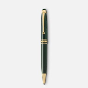 Questa è l'immagine frontale della penna a sfera classique green di montblanc che fa parte della collezione "The origin"