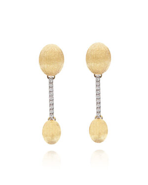 NANIS Orecchini "Dancing élite" con boules pendenti in oro e barrette in diamanti OS14-583