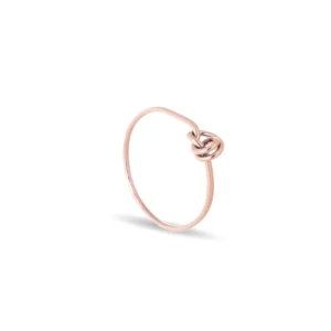 FILO D'AMORE Anello Cupido in Oro Rosa 9kt con Nodino / Mis.14 AN251R