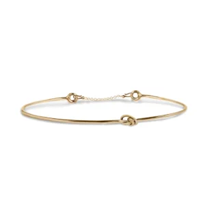 FILO D'AMORE Bracciale Cupido in Oro Giallo 9kt con Nodo - M BR236G-M