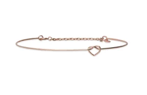 FILO D'AMORE Bracciale Cupido in Oro Rosa 9kt con Cuore -S BR254R-S