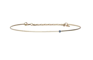 FILO D'AMORE Bracciale Cupido Oro Giallo 9kt +1 Zaffiro Blu 0.022 ct BR355GZB-M
