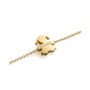 LE BEBÈ I Tesorini Bracciale Sagoma Bimba Big Oro Giallo 18 kt LBB907