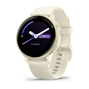 Questa è l'immagine frontale dell'orologio garmin vivoactive 6 lunar gold
