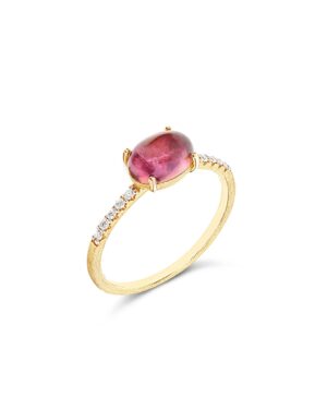 NANIS Anello "Dancing Tourmalines" con Diamanti e Tormalina Rosa (Medio) AS11-598