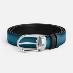 MONTBLANC Cintura Reversibile Blu Sfumato/Nero 220024