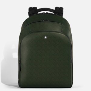 Questa è l'immagine frontale dello zaino medio di montblanc a 3 scomparti nel pellame extreme 3.0 multikaki