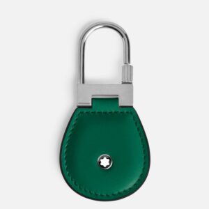 Questa è l'immagine frontale del portachiavi di montblanc in pellame meisterstuck nella colorazione malachite